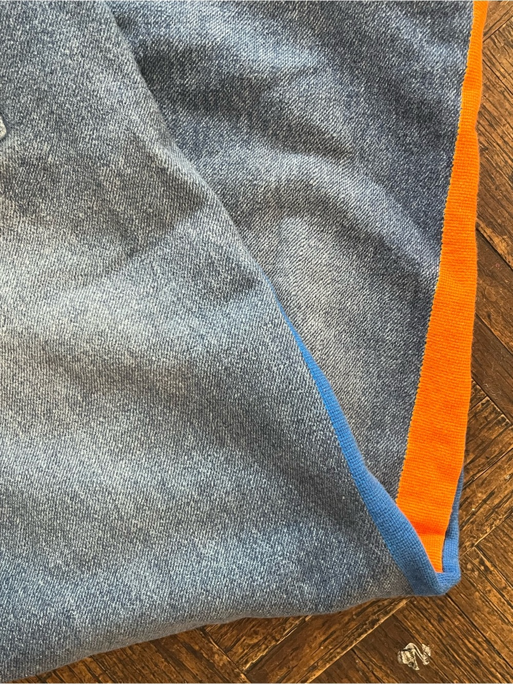 RAG AND BONE MIRAMAR Wide-Leg PULL ON Jeans with Orange & Blue Side Stripe XS, - Picture 10 of 12